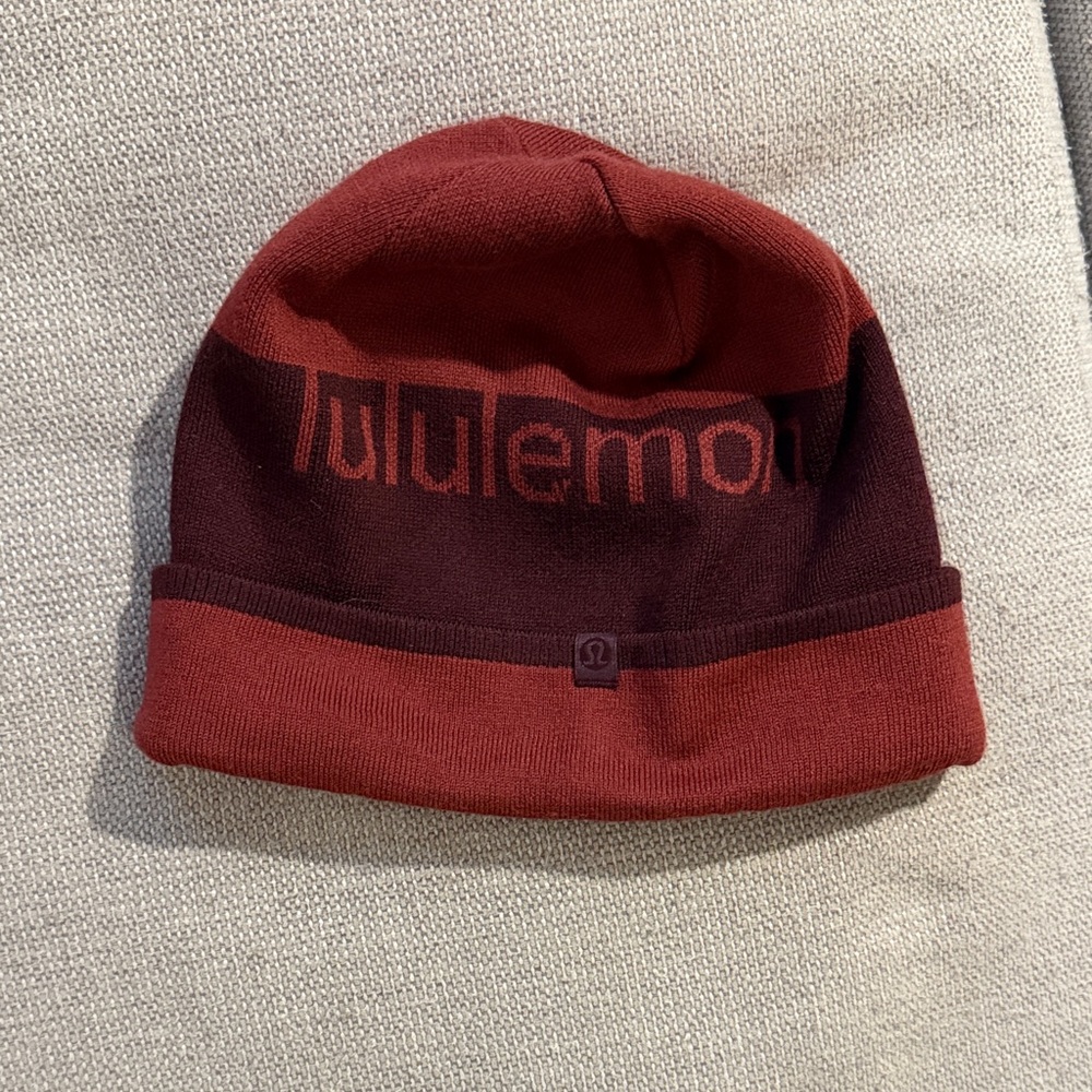lululemon athletica Red and Maroon Beanie